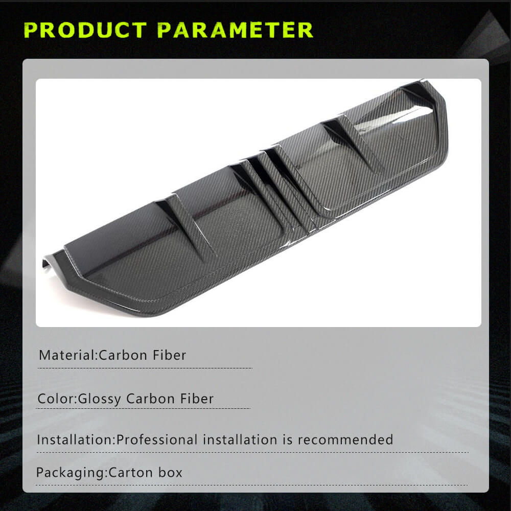 BMW 3 Series G20 G28 320i 330i M Sport Sedan 4-Door 2022-2023 Rear Bumper Diffuser Carbon Fiber Lip Rear Bumper Cover Lower Lip Spoiler Valance Protector Factory Outlet-Ahacarbon