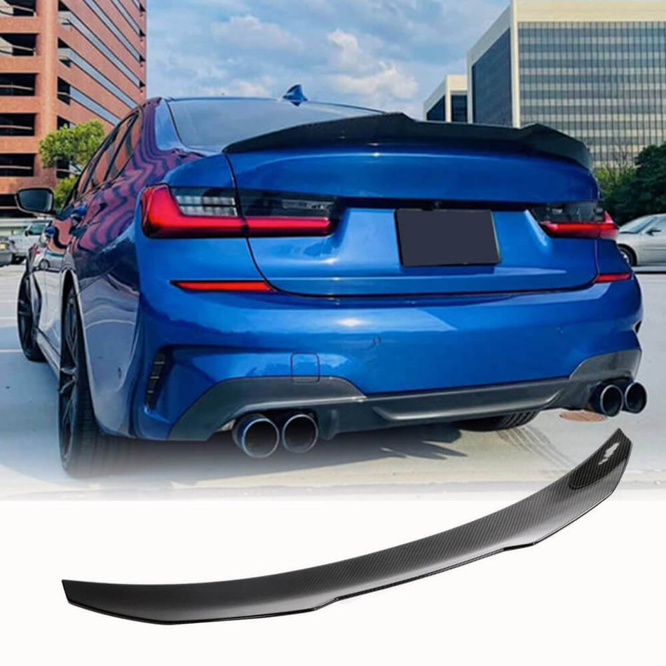BMW 3 Series G20 G28 G80 M3 Rear Trunk Spoiler Dry Carbon Fiber-Ahacarbon