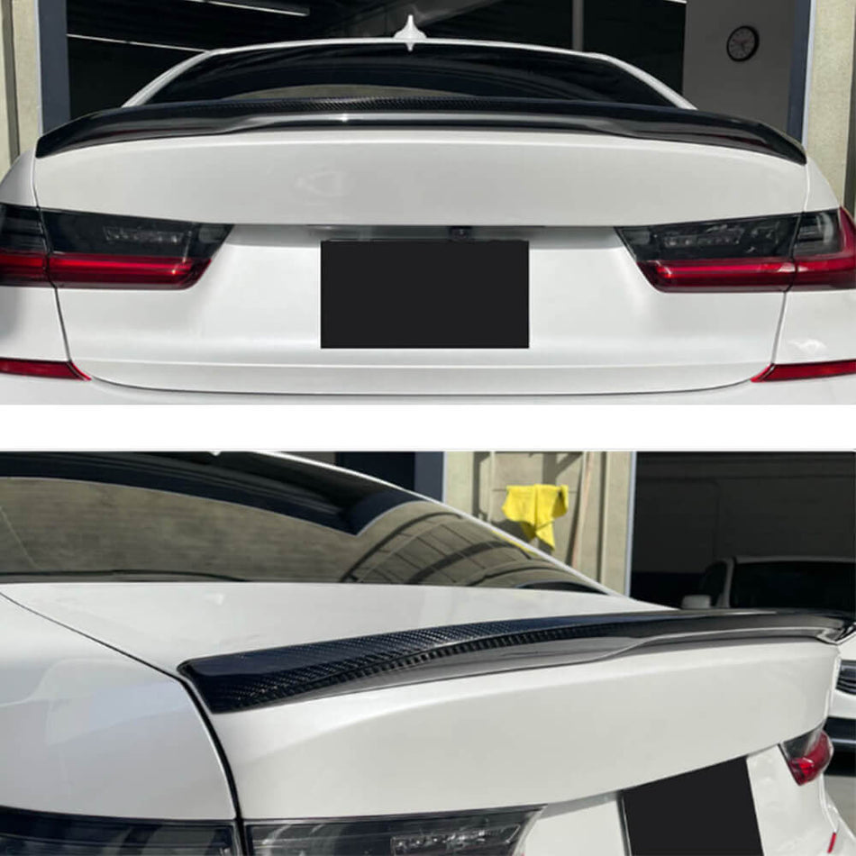 BMW 3 Series G20 G28 G80 M3 2020-2023 Rear Trunk Spoiler Dry Carbon Fiber-Ahacarbon