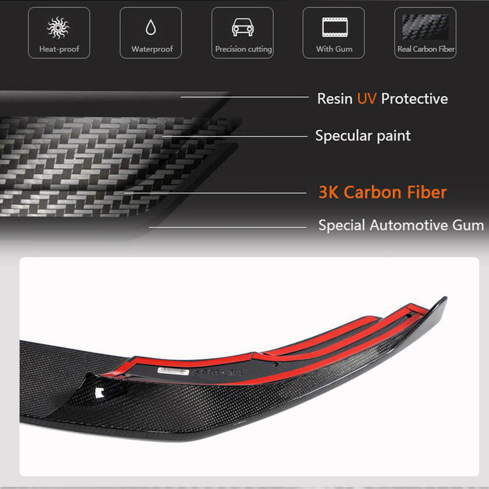 BMW 3 Series G20 G28 LCI M-Sport 2022-2023 Front Bumper Lip Carbon Fiber-Ahacarbon