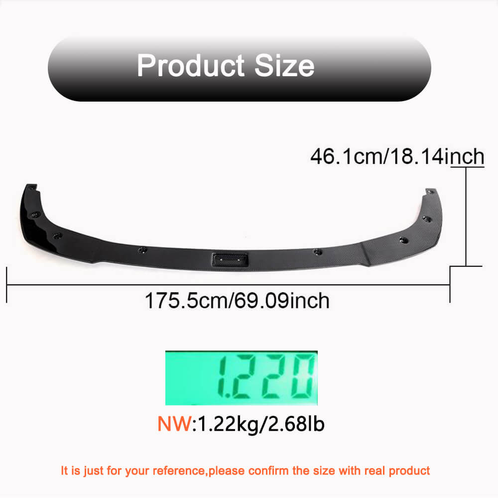 BMW 3 Series G20 G28 LCI M-Sport 2022-2023 Front Bumper Lip Carbon Fiber-Ahacarbon