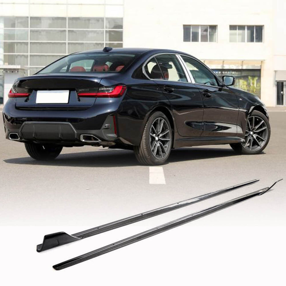 BMW 3 Series G20 G28 LCI M Sport Base Sedan 4-Door 2020-2024 Side Skirts Carbon Fiber-Ahacarbon