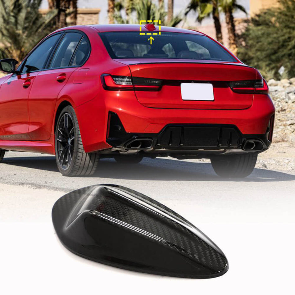 BMW 3 Series G20 LCI 2022-2023 Shark Fin Roof Antenna Cover Dry Carbon Fiber-Ahacarbon