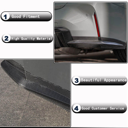BMW 3 Series G80 M3 Sedan 2021-2022 Rear Bumper Splitters Replacement Style Carbon Fiber-Ahacarbon