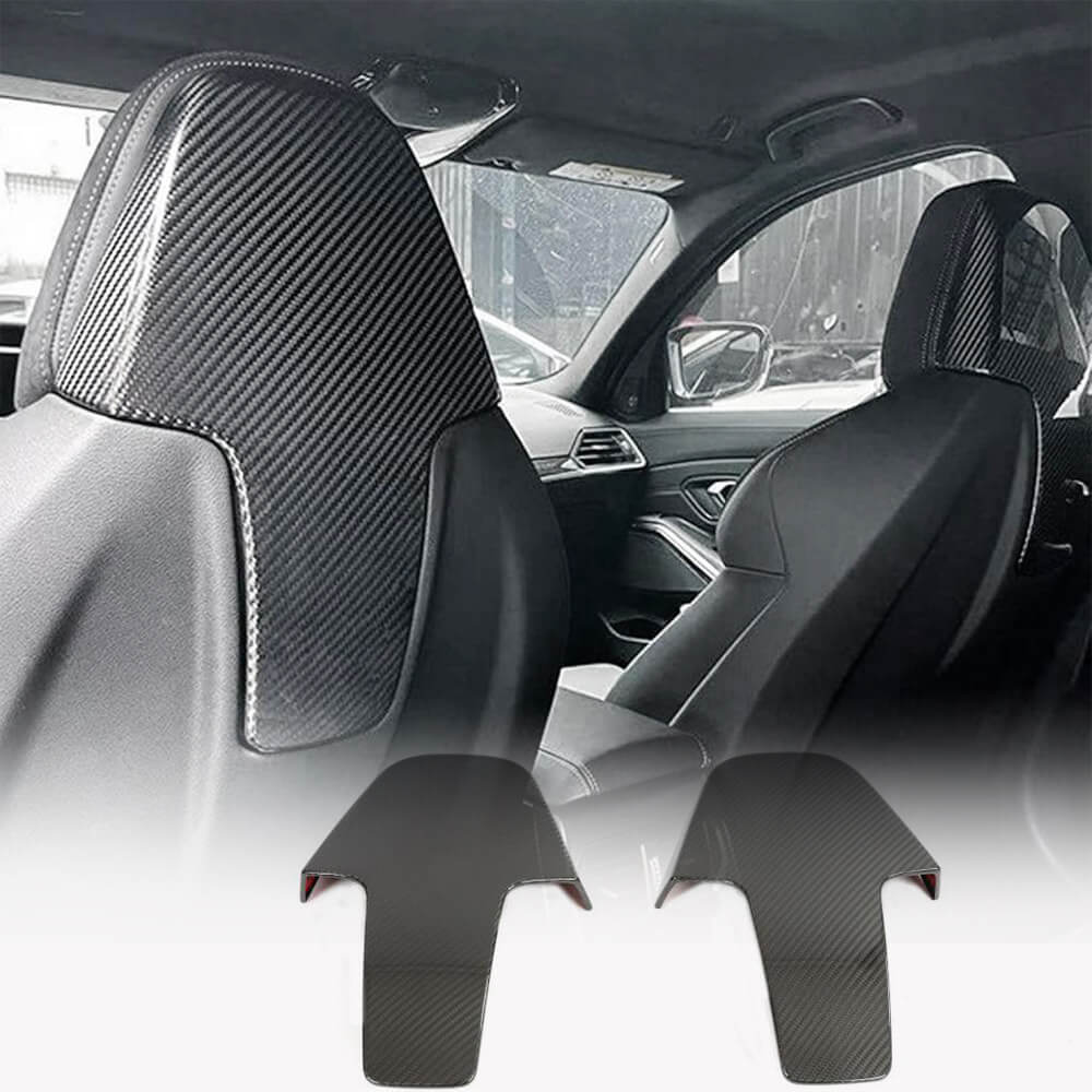 BMW 3 Series G80 M3 G82 G83 M4 2021-2024 Seat Back Cover Dry Carbon Fiber-Ahacarbon
