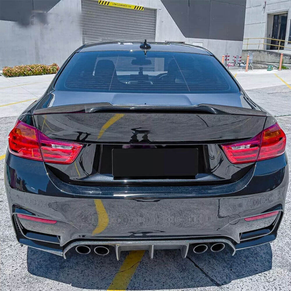 BMW 4 Series F32 Coupe 2015-2020 Rear Trunk Spoiler Dry Carbon Fiber-Ahacarbon
