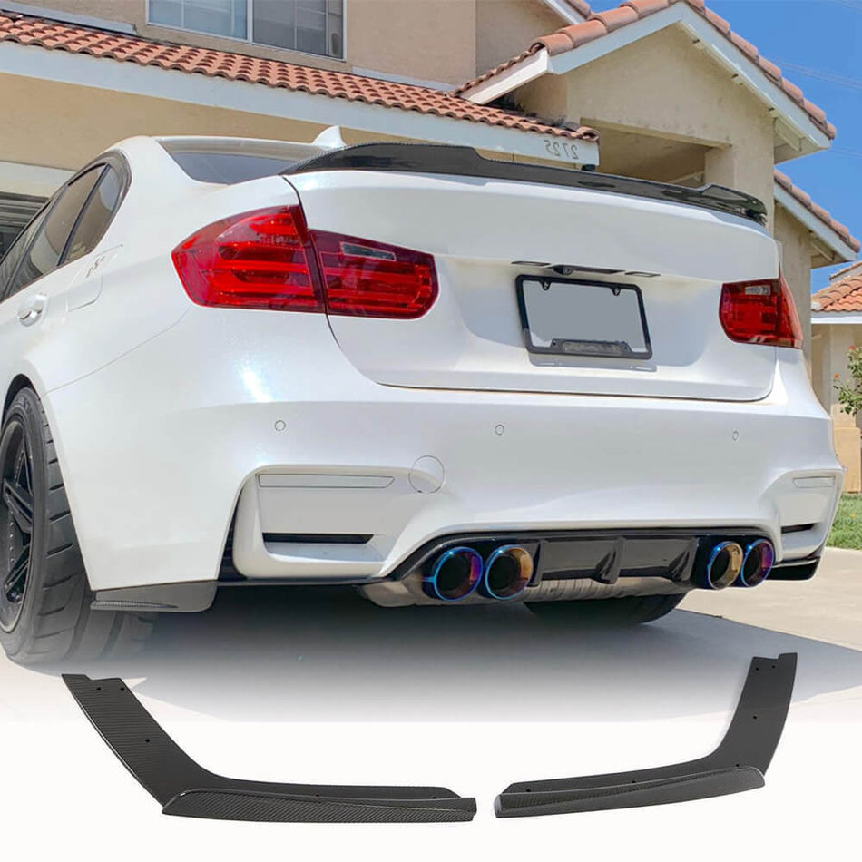 BMW 4 Series F82 M4 2013-2018 Rear Bumper Splitters Full Carbon Fiber-Ahacarbon