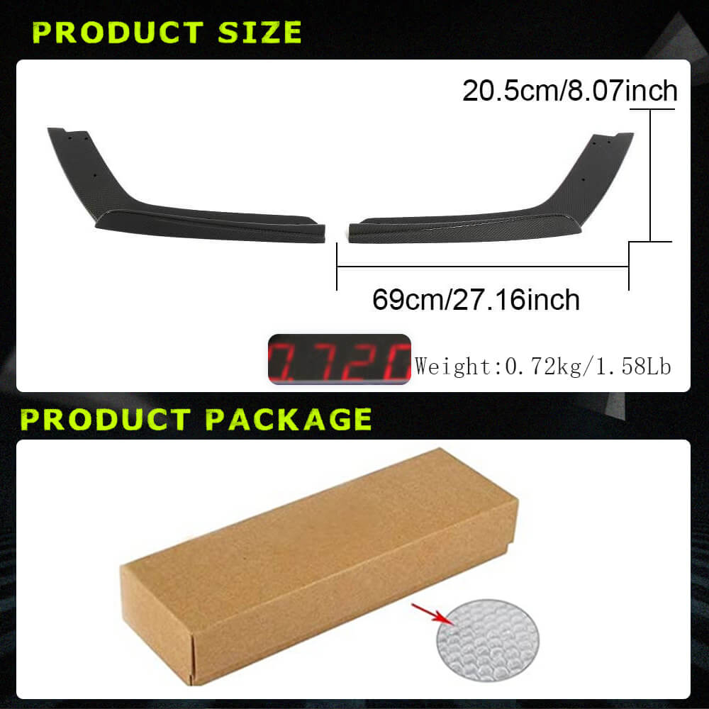 BMW 4 Series F82 M4 2013-2018 Rear Bumper Splitters Full Carbon Fiber-Ahacarbon
