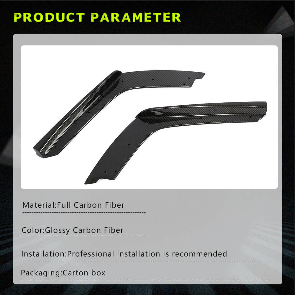 BMW 4 Series F82 M4 2013-2018 Rear Bumper Splitters Full Carbon Fiber-Ahacarbon