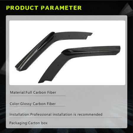 BMW 4 Series F82 M4 2013-2018 Rear Bumper Splitters Full Carbon Fiber-Ahacarbon