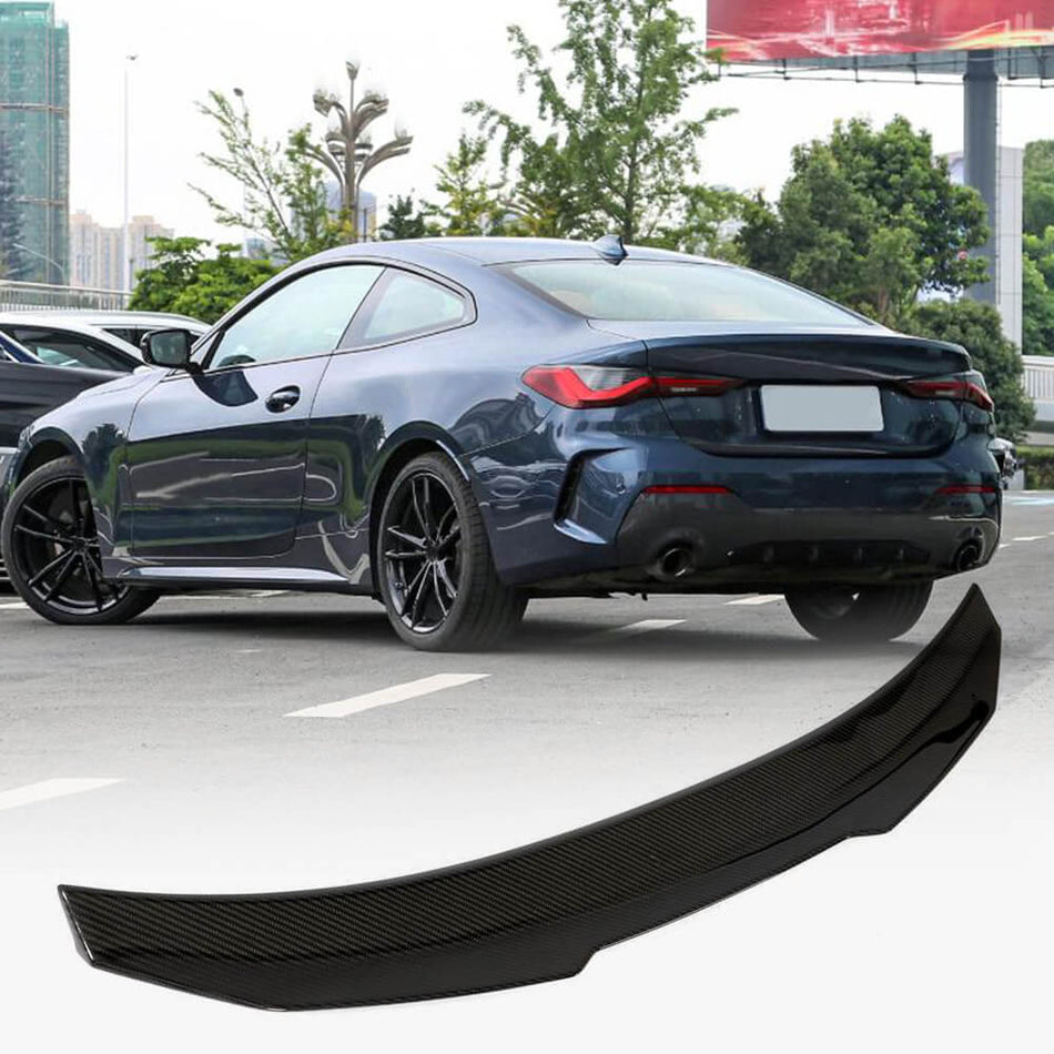 BMW 4 Series G22 420i 430i M440i G82 M4 2021-2024 Rear Trunk Spoiler Carbon Fiber-Ahacarbon