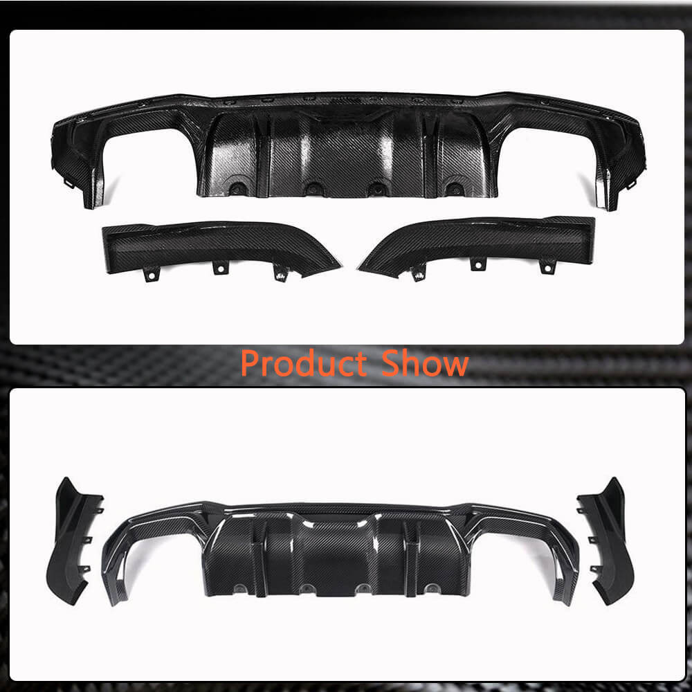 BMW 4 Series G22 G23 430i Coupe 2Door 20-25 Carbon Fiber Rear Bumper Lip Splitter Chin Spoiler Splitters-Ahacarbon
