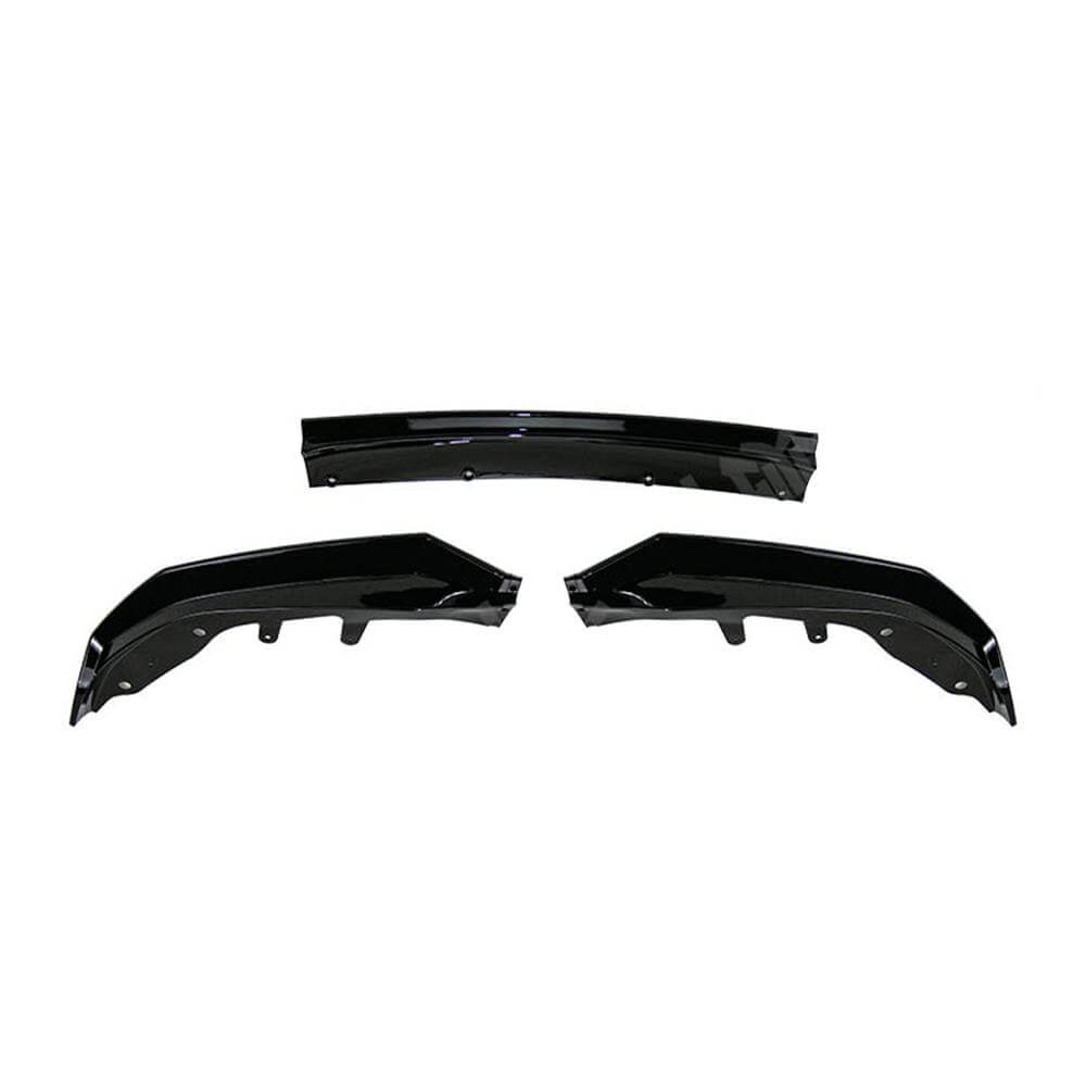 BMW 4 Series G22 G23 430i M440i 2021-2024 Front Bumper Lip Glossy Black ABS 3PCS-Ahacarbon