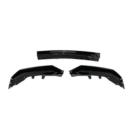 BMW 4 Series G22 G23 430i M440i 2021-2024 Front Bumper Lip Glossy Black ABS 3PCS-Ahacarbon