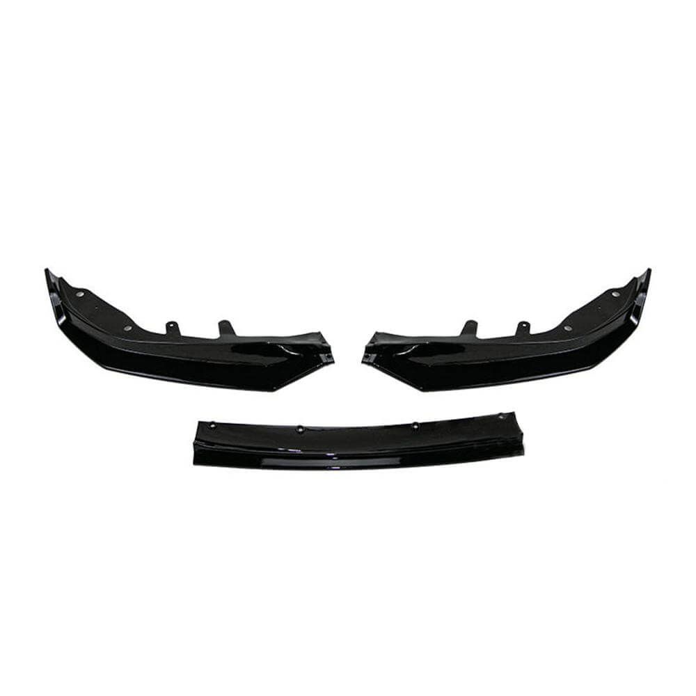BMW 4 Series G22 G23 430i M440i 2021-2024 Front Bumper Lip Glossy Black ABS 3PCS-Ahacarbon