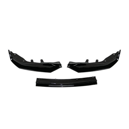 BMW 4 Series G22 G23 430i M440i 2021-2024 Front Bumper Lip Glossy Black ABS 3PCS-Ahacarbon