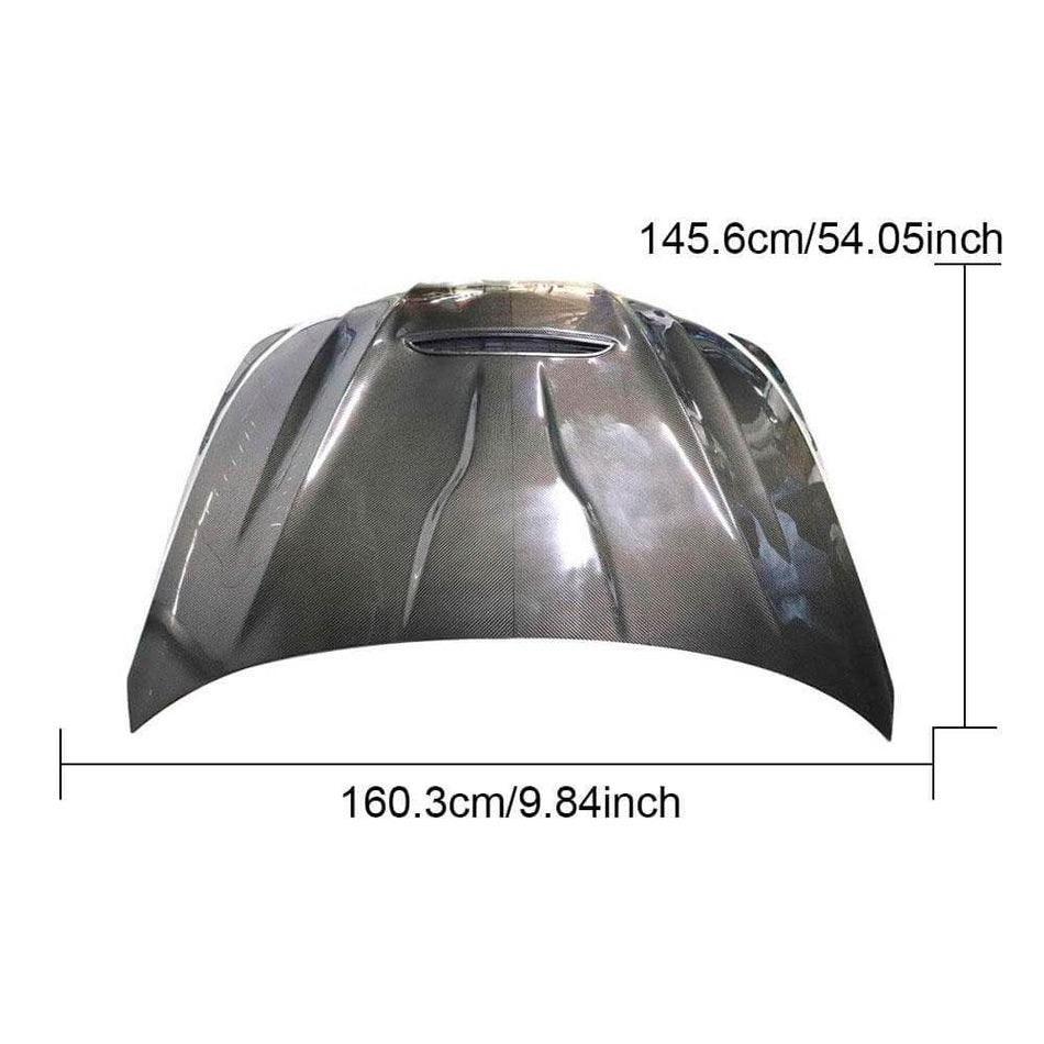 BMW 4 Series G22 G23 M440i M-Sport 2021-2023 Engine Bonnet Hood Cover Dry Carbon Fiber-Ahacarbon