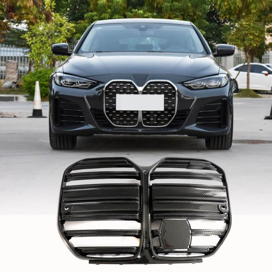 BMW 4 Series G26 420i 430i 440i 2021-2023 Front Grille Dry Carbon Fiber-Ahacarbon