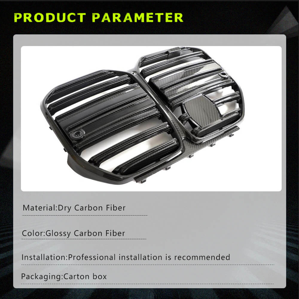BMW 4 Series G26 420i 430i 440i 2021-2023 Front Grille Dry Carbon Fiber-Ahacarbon