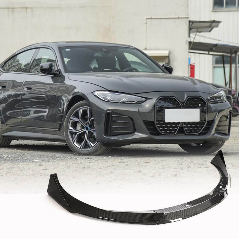 BMW 4 Series G26 I4 420i 430i 440i M-Sport 4 Door 2021-2023 Front Bumper Lip Carbon Fiber-Ahacarbon