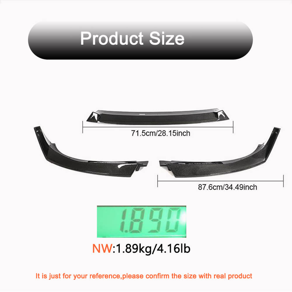 BMW 4 Series G26 I4 420i 430i 440i M-Sport 4 Door 2021-2023 Front Bumper Lip Carbon Fiber-Ahacarbon