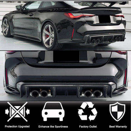 BMW 4 Series G82 G83 M4 2021-2023 Rear Bumper Diffuser Carbon Fiber-Ahacarbon