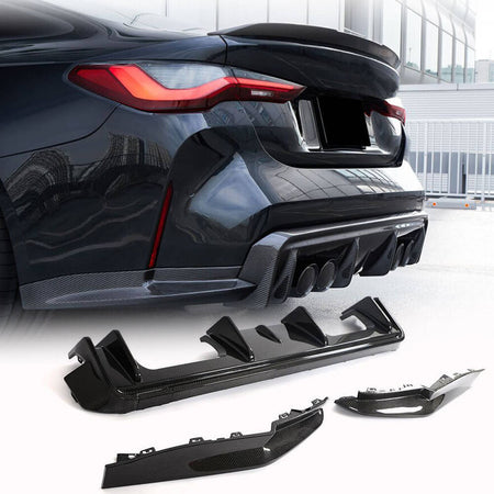 BMW 4 Series G82 G83 M4 2021-2023 Rear Bumper Diffuser Carbon Fiber-Ahacarbon