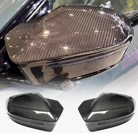 BMW 5 Series I5 G60 G61 G68 7 Series G70 X3 G45 2024 Mirror Covers Pair LHD Carbon Fiber-Ahacarbon