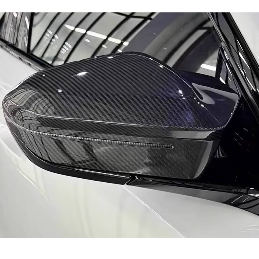 BMW 5 Series I5 G60 G61 G68 7 Series G70 X3 G45 2024 Mirror Covers Pair LHD Carbon Fiber-Ahacarbon