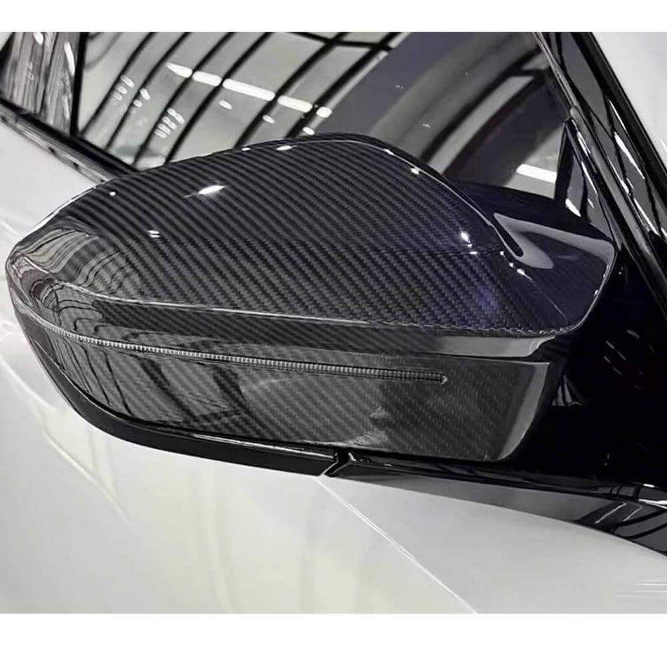 BMW 5 Series I5 G60 G61 G68 7 Series G70 X3 G45 2024 Mirror Covers Pair LHD Carbon Fiber-Ahacarbon