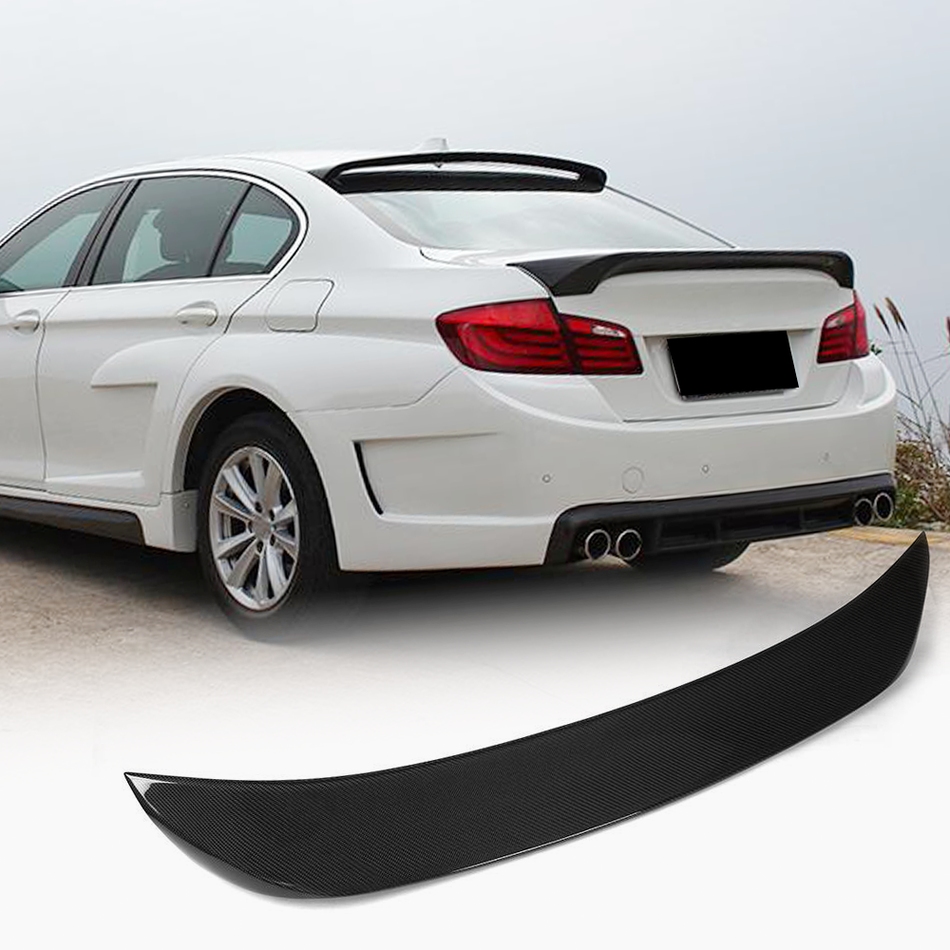 BMW 5 Series F10 M5 2011-2018 Rear Trunk Spoiler Carbon Fiber-Ahacarbon