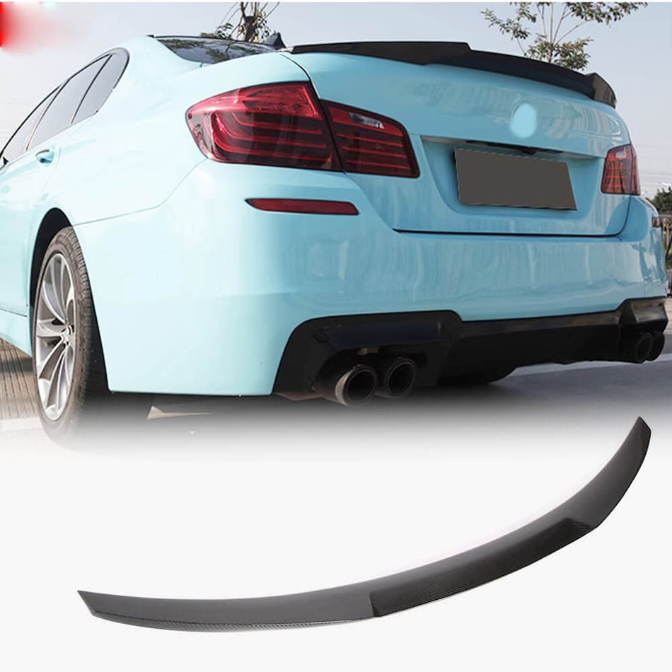 BMW 5 Series F10 M5 2011-2018 Rear Trunk Spoiler Carbon Fiber-Ahacarbon
