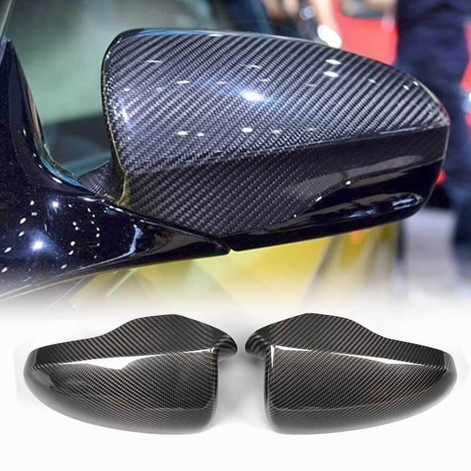 BMW 5 Series F10 M5 2012-2014 Mirror Covers Add-on Carbon Fiber-Ahacarbon
