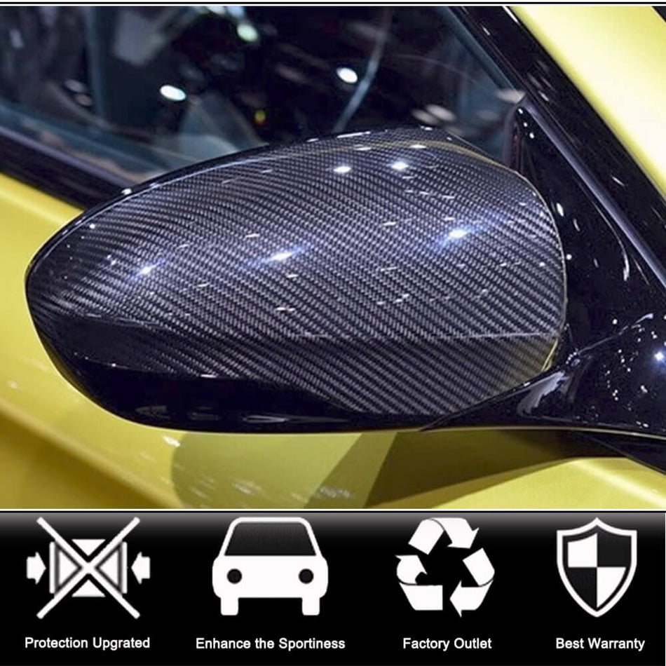 BMW 5 Series F10 M5 2012-2014 Mirror Covers Add-on Carbon Fiber-Ahacarbon