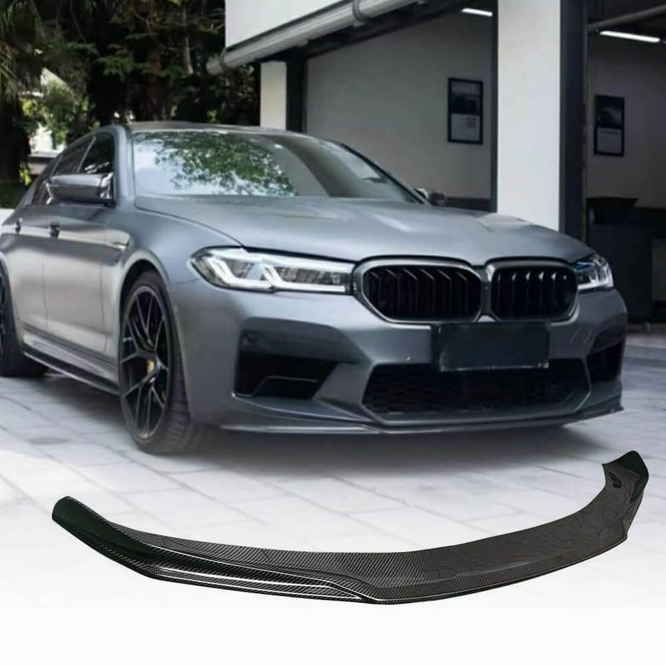 BMW 5 Series F90 M5 Sedan 2021UP Front Bumper Lip Carbon Fiber-Ahacarbon