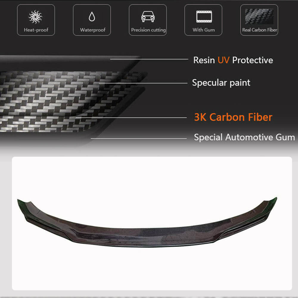 BMW 5 Series F90 M5 Sedan 2021UP Front Bumper Lip Carbon Fiber-Ahacarbon