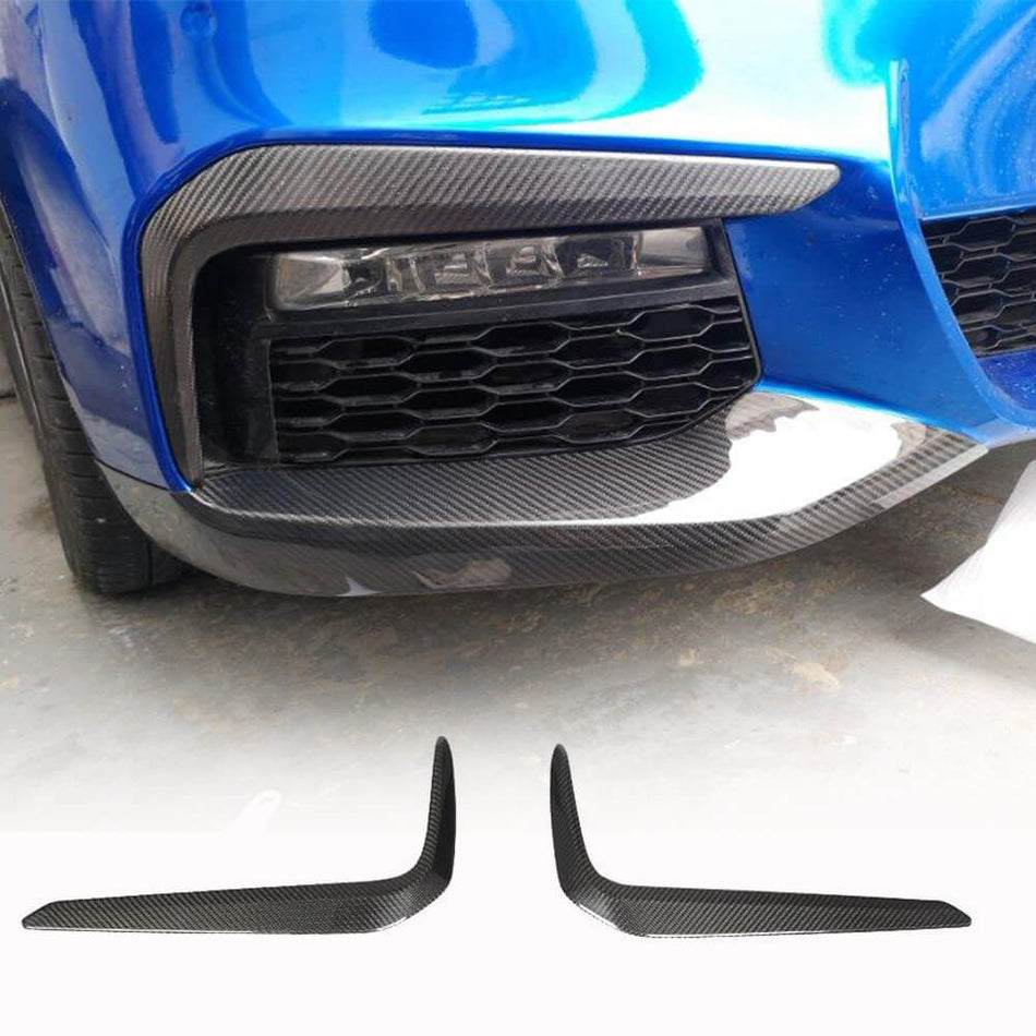 For BMW 5 Series G30 520i 530i 540i M Sport M550i Carbon Fiber Fog Lamp Cover Eyelid Vent-Ahacarbon
