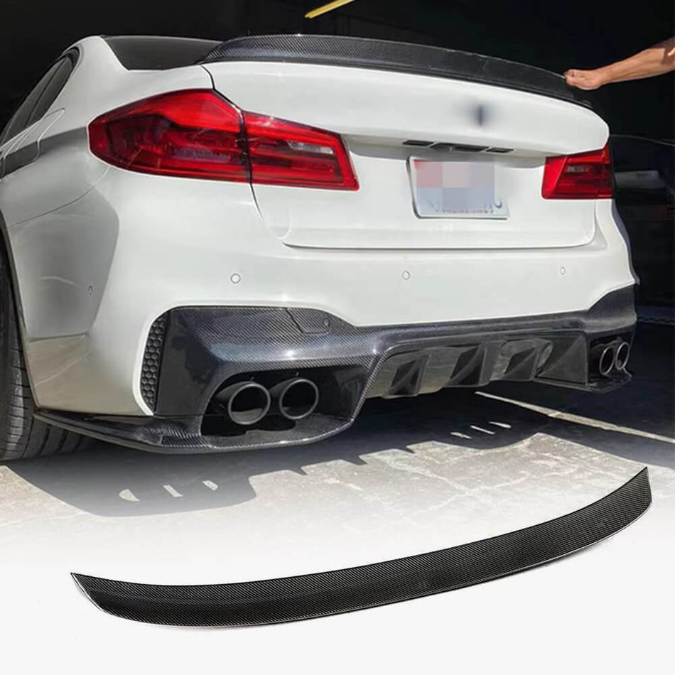 BMW 5 Series G30 F90 2017-2023 Rear Trunk Spoiler Carbon Fiber/FRP-Ahacarbon