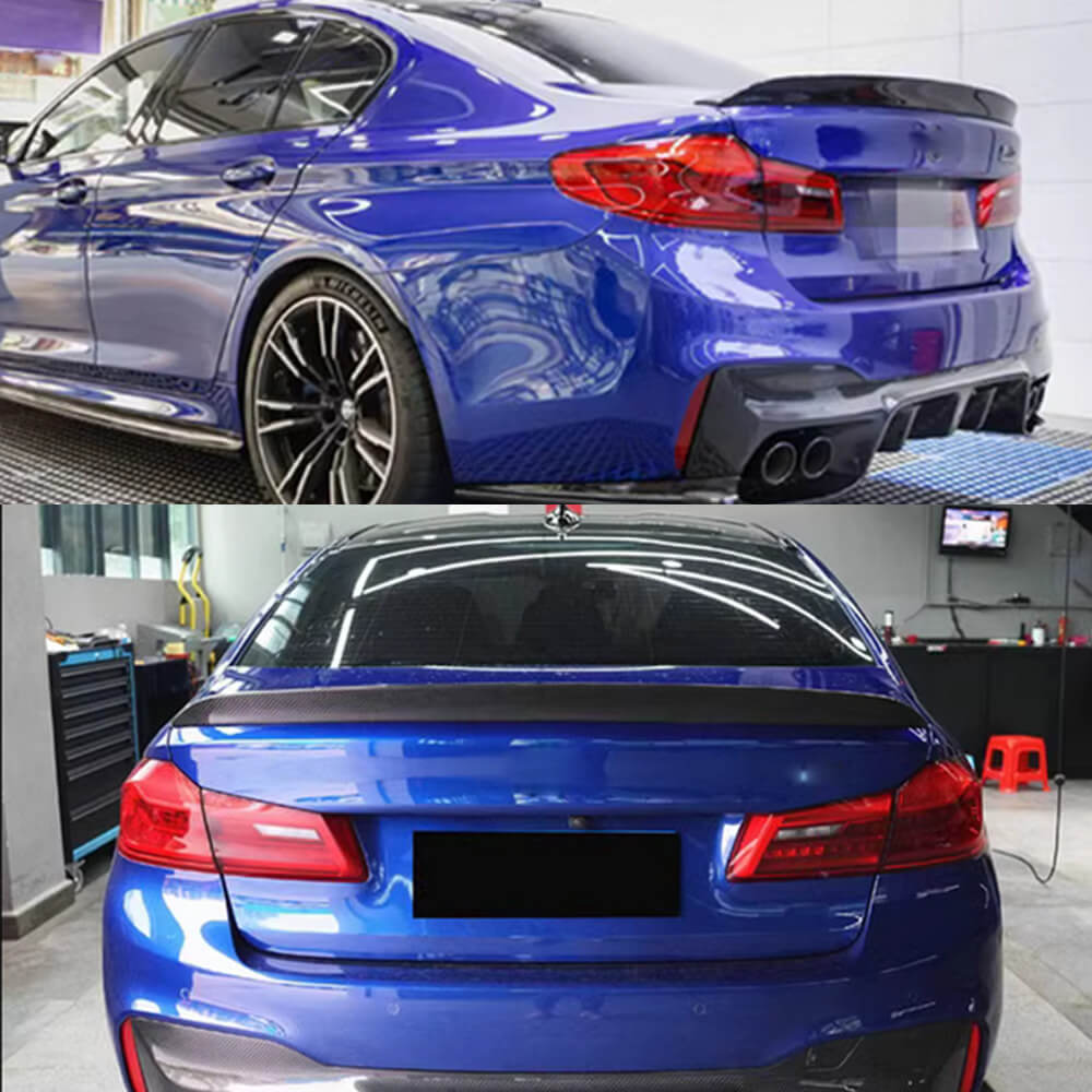 BMW 5 Series G30 F90 2017-2023 Rear Trunk Spoiler Carbon Fiber/FRP-Ahacarbon