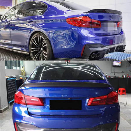 BMW 5 Series G30 F90 2017-2023 Rear Trunk Spoiler Carbon Fiber/FRP-Ahacarbon