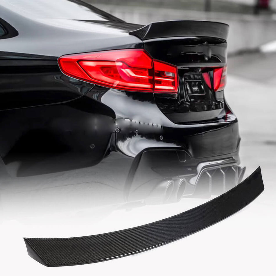 BMW 5 Series G30 G38 2017-2023 Rear Trunk Spoiler Real Carbon Fiber-Ahacarbon