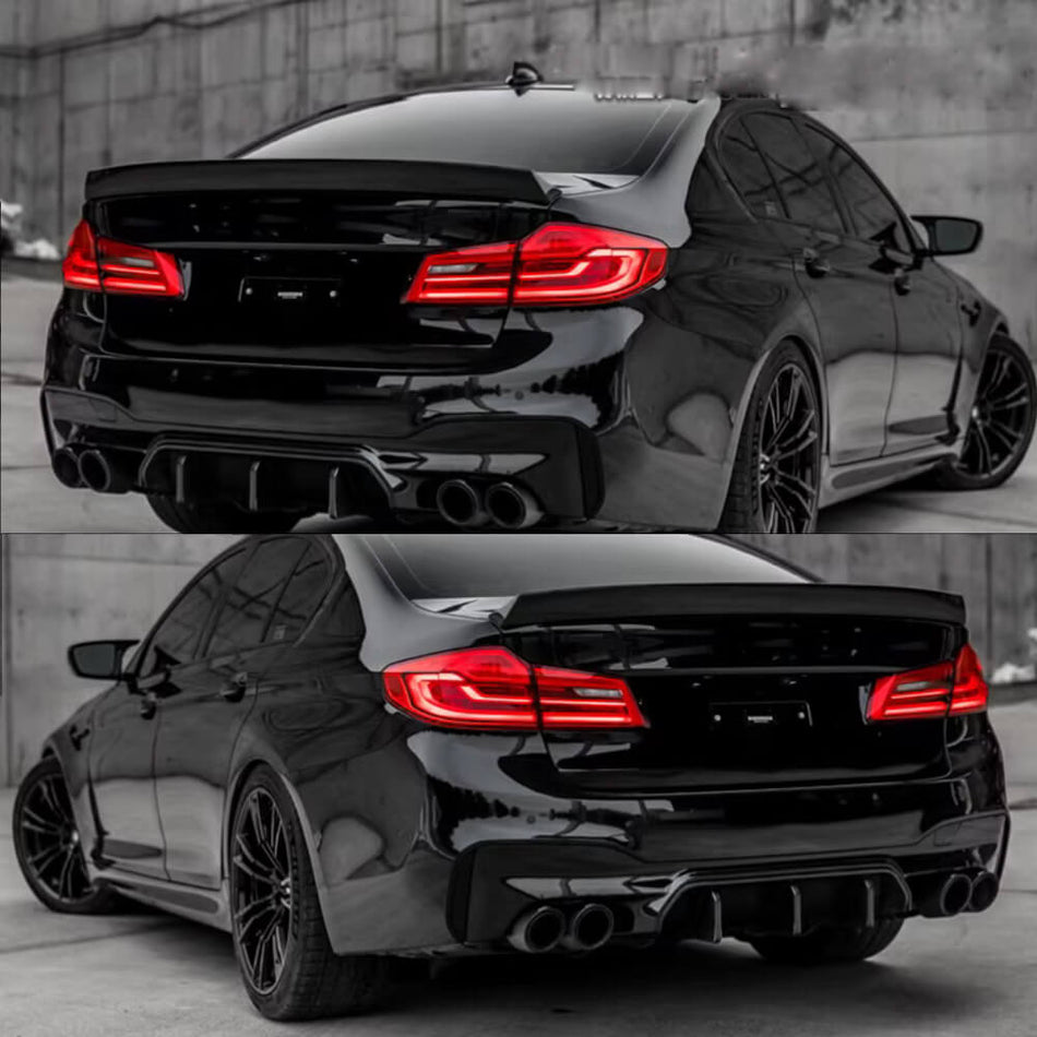 BMW 5 Series G30 G38 2017-2023 Rear Trunk Spoiler Real Carbon Fiber-Ahacarbon