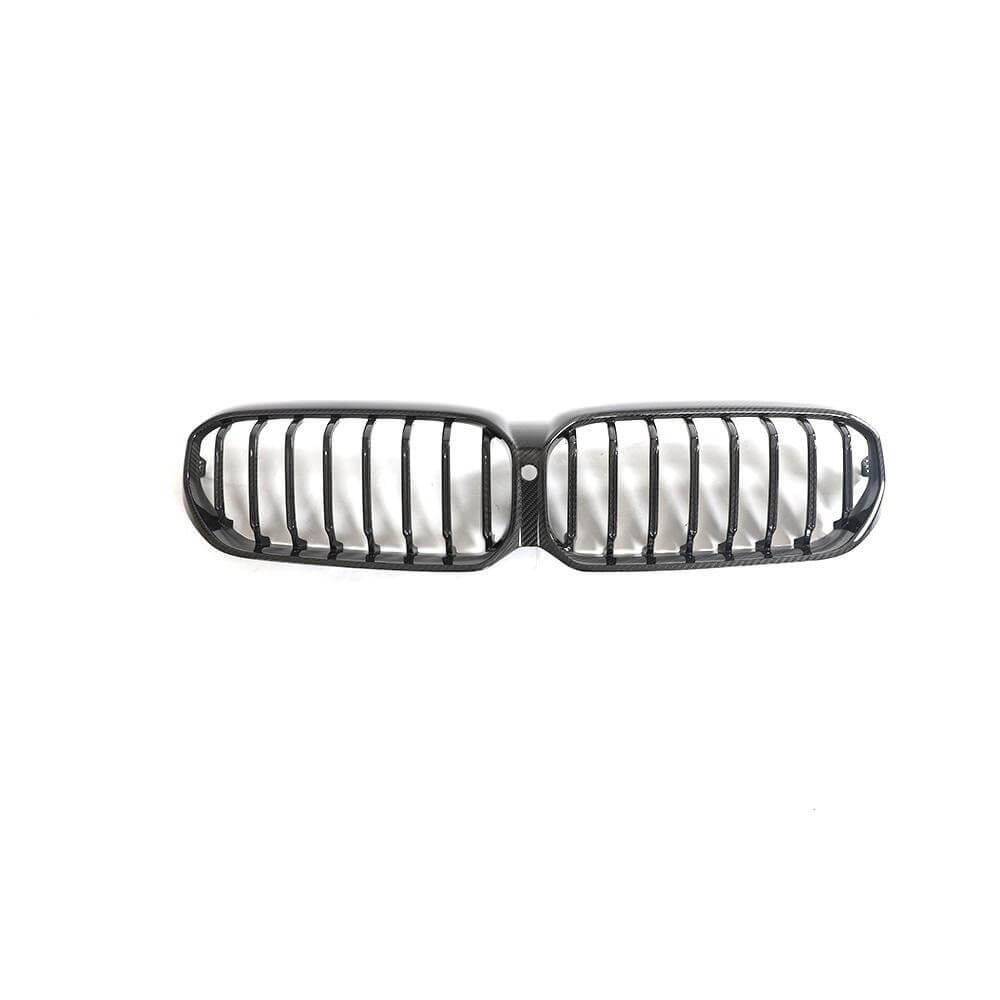 BMW 5 Series G30 G38 LCI 2021-2023 Front Grille Dry Carbon Fiber(with camera hole)-Ahacarbon