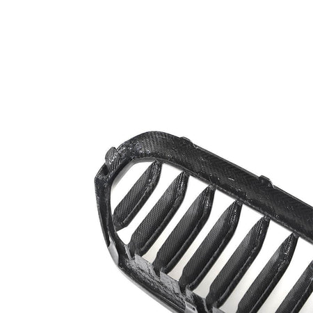 BMW 5 Series G30 G38 LCI 2021-2023 Front Grille Dry Carbon Fiber(with camera hole)-Ahacarbon