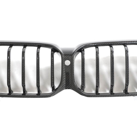 BMW 5 Series G30 G38 LCI 2021-2023 Front Grille Dry Carbon Fiber(with camera hole)-Ahacarbon