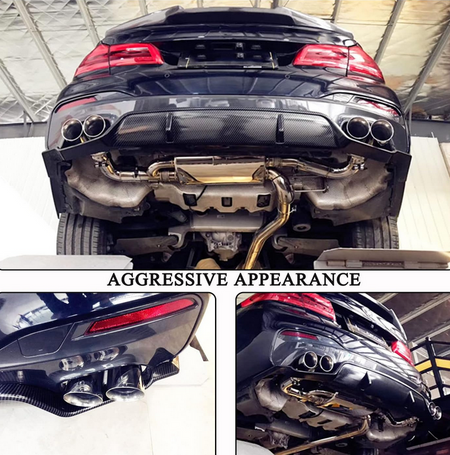 BMW 5 Series G30 Pre-LCI 2017-2019 Rear Bumper Diffuser Carbon Fiber-Ahacarbon