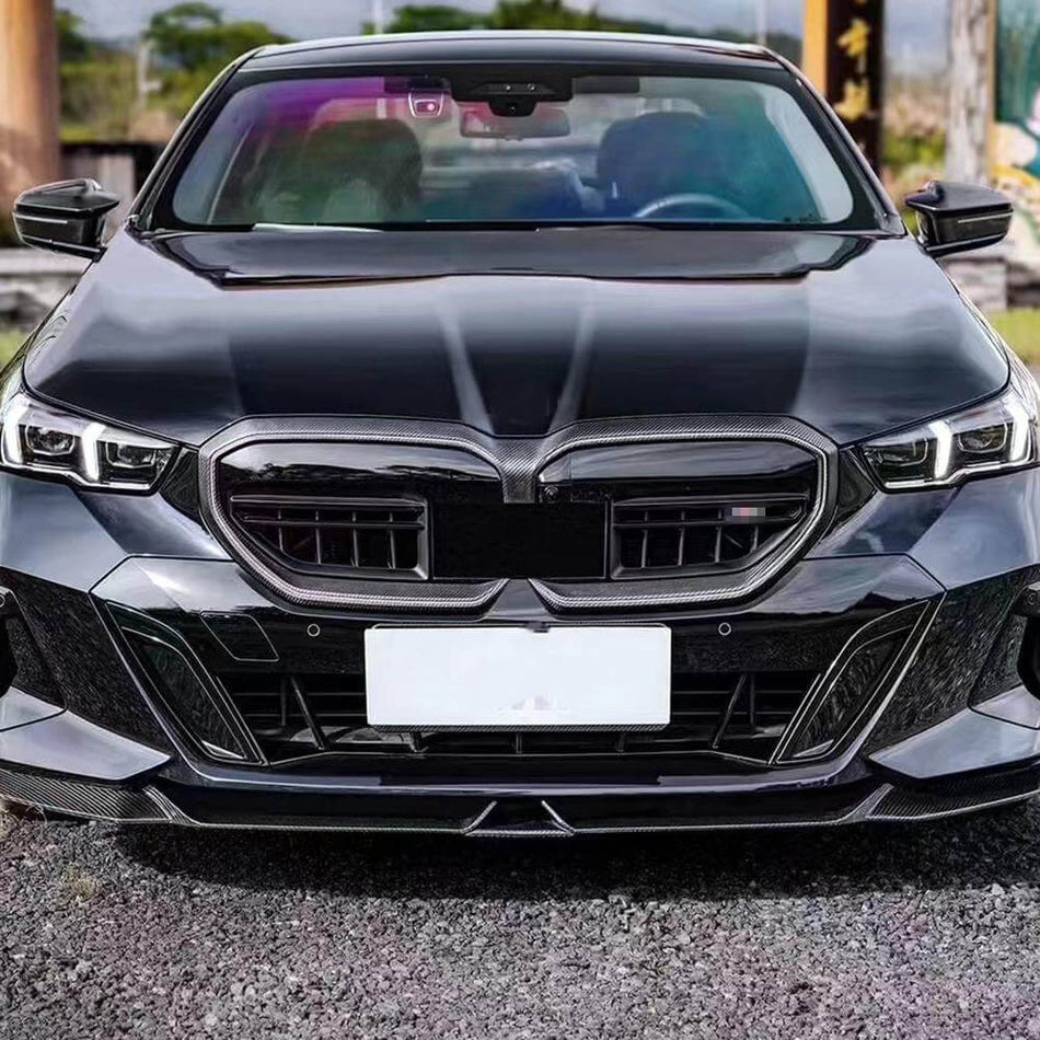 BMW 5 Series I5 G60 G68 2024UP Front Grille Dry Carbon Fiber-Ahacarbon