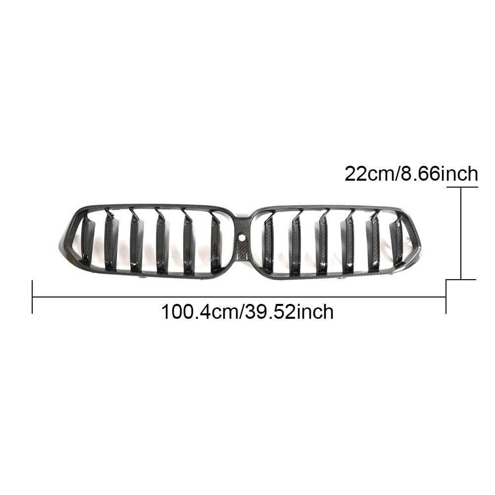 BMW 6 Series GT G32 LCI 2021-2023 Front Grille Dry Carbon Fiber-Ahacarbon