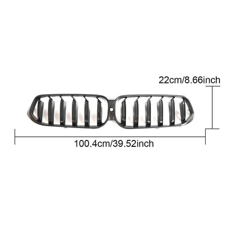 BMW 6 Series GT G32 LCI 2021-2023 Front Grille Dry Carbon Fiber-Ahacarbon