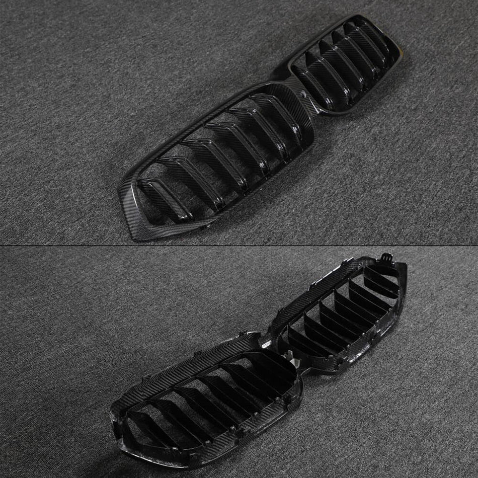 BMW 6 Series GT G32 LCI 2021-2023 Front Grille Dry Carbon Fiber-Ahacarbon